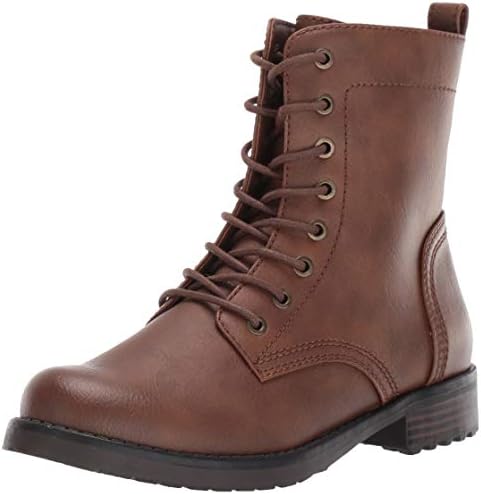 Amazon Essentials Women's Lace-Up Combat Boot, Cognac, 13