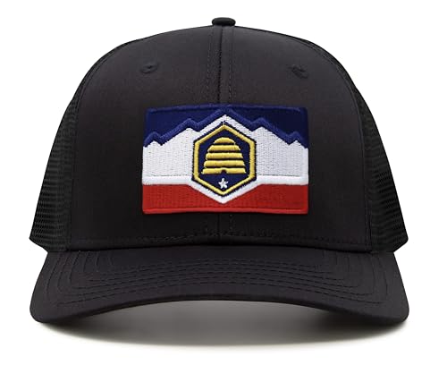 Image of International Tie State Hat for Men and Women, Adjustable Snapback Trucker Baseball Cap with Embroidered Patch