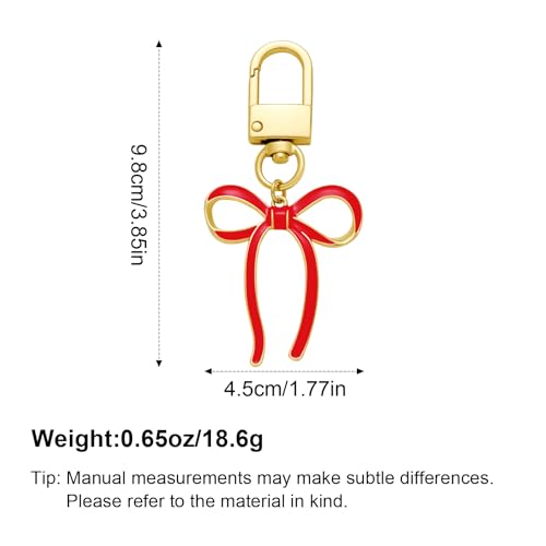 Image of Black Bow Keychains For Women Cute Bow Keyrings Charms Handbag Car Key Chain Accessories