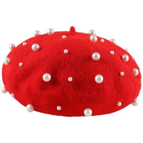 SOIMISS Women's Pearl Beret for Winter Cover