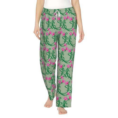 Pantalon de nuit femme en flanelle de qualité supérieure imprimé lotus de la marque Namaste