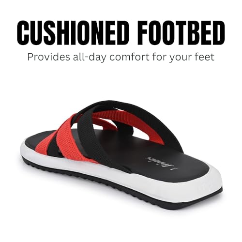 Image of Hirolas Men's Strappy Flip-Flop Slider Slippers