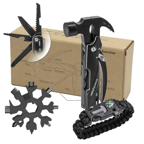 Kleine Geschenke Adventskalender Füllung 12 in 1 Multitool Camping Zubehör, Schneeflocken MultiTool, Survival Armband, Weihnachtsgeschenke für Männer, Geschenk Papa Weihnachten, Geburtstagsgeschenk