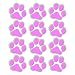 PINK PAW PRINTS - Clear Vinyl Stickers - Sheet of 12 - Sticker Decal - #C009