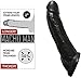 Reusable Male Super Silicone Sleeve Extension Sheath Extender for Men Male Enhancement Extension Sleeve (Black, 8.7 in)