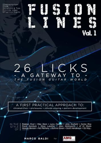 Fusion Lines vol 1 methode de guitare fusion cours de jazz rock tablatures solos