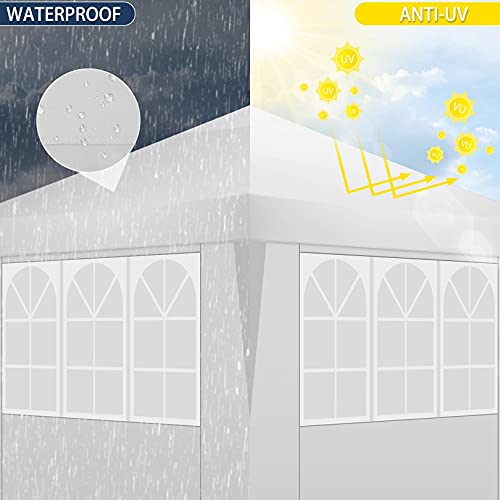 Image of COBIZI 10x20 Pop Up Canopy Tent with Sidewall,Outdoor Canopy,White