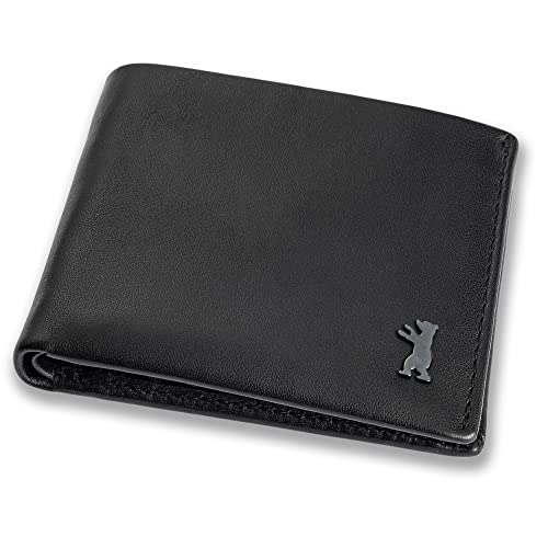 Berliner Bags Premium Leather Men’s Wallet, Billfold With Coin Pocket For Men (Without Id Flap, Black) #TOP12