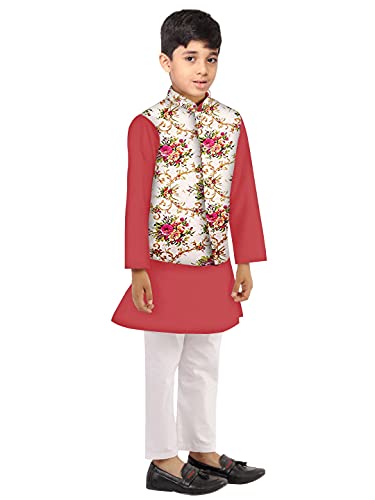 Image of Os mens kurta pyjama with nerhu jacket combination of baap-beta & father and son's | 100% cotton kurta pyjama | Nerhu jacket satin material