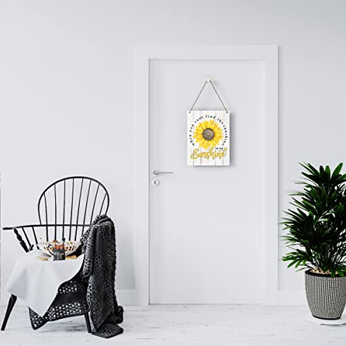 Rustic Be The Sunshine Wood Hanging Sign, Farmhouse Summer Sunshine Artwork Decor, Sunflowers Wooden Plaque Sign Wall Art Decor Signs Summer Home Office Decoration 8 X 10 Inches(Jtmp055) #TOP5