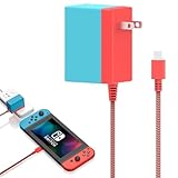 39W for Nintendo Switch Charger, Ac Adapter Cable Power Cord for Switch OLED Controller Switch Lite 15V 2.6A USB Type C Nintendo Switch Supply Accessories Support TV Dock Mode and Fast Charging 5FT