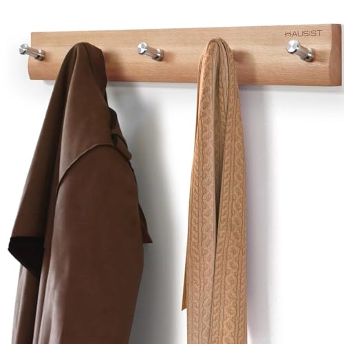 HAUSIST 16.9Inch Wall Coat Rack with 5 CNC...
