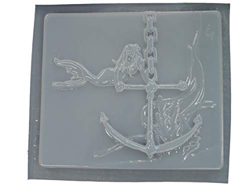 Mermaid Anchor Plastic Craft Mold use with Concrete or Cement to Make into Garden Plaques and Stepping Stones 7154