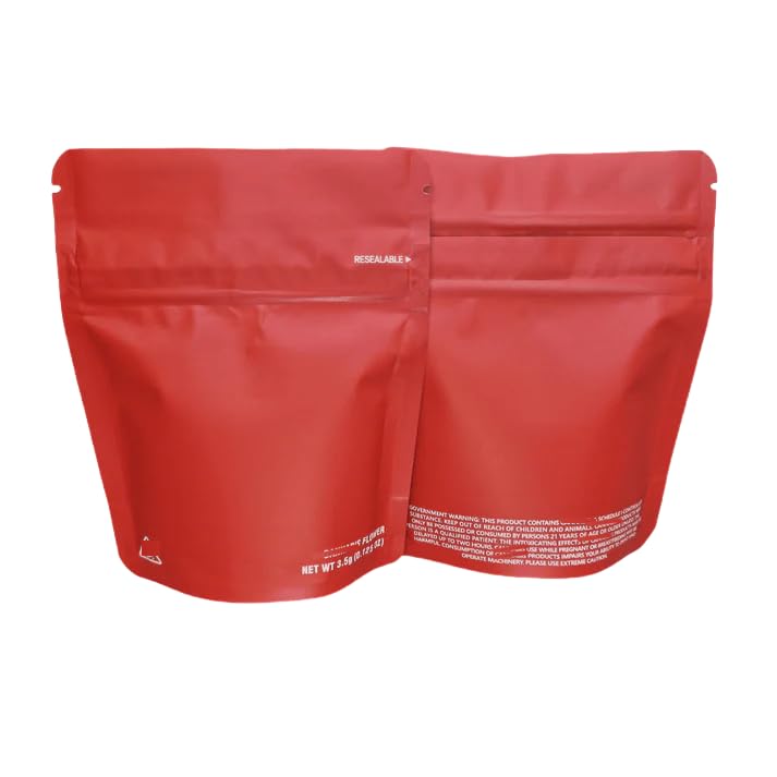 100 Cali Packs 3.5G Mylar Bags, Resealable Smell Proof Bag Plastic Baggies Smelly Sealable Smell Proof Mylar Bag Pack, Ziplock Packaging Pouches, Aluminium Foil Airtight, Candy, Sandwich Storage