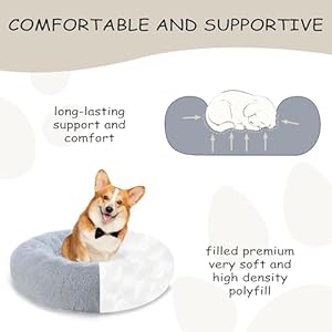 39-inch-Calming-Dog-Bed-Plush-Anti-Anxiety-Donut-Dog-Bed-for-Small-Medium-Large-Dogs-Warming-Cozy-Soft-Cute-Round-Washable-Marshmallow-Cuddler-Nest-Pet-Bed-Grey - Cucciolini Doodles   39-inch-Calming-Dog-Bed-Plush-Anti-Anxiety-Donut-Dog-Bed-for-Small-Medium-Large-Dogs-Warming-Cozy-Soft-Cute-Round-Washable-Marshmallow-Cuddler-Nest-Pet-Bed-Grey