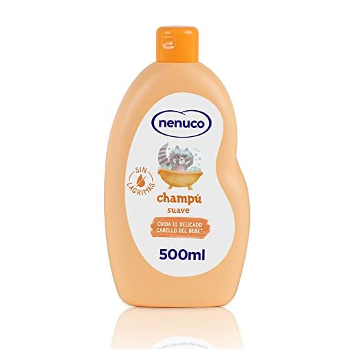 Nenuco Champú Suave para bebé, con Leche de Almendras Dulces, Sin Lágrimas, 500 ml