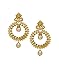 Bindhani Pearl Drop Small Filigree Work Maang Tikka & Indian Earrings For Women