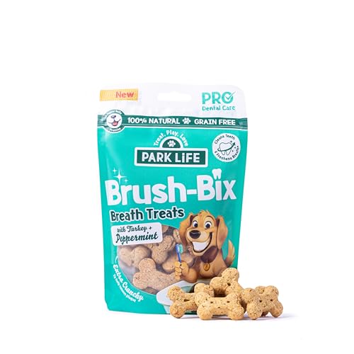 PARK LiFE - Brush-Bix Turkey & Peppermint Flavour Dog Biscuits Nutritious Snack 8 x 100g Pouches, 100 g (Pack of 8) - Image 2