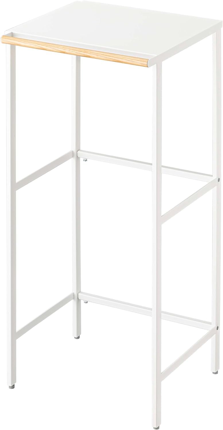 Amazon.co.jp: 伸縮 ゴミ箱上ラック ホワイト 約W42.5~76XD42.5XH90cm
