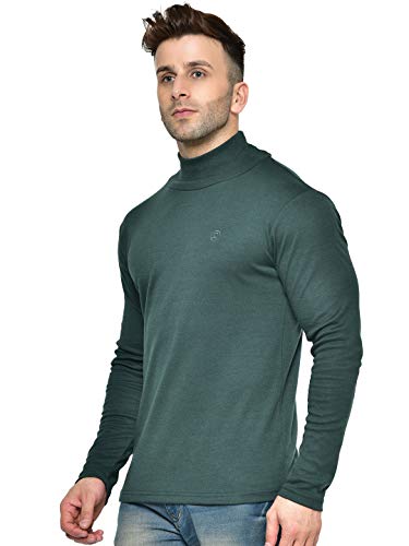Image of CHKOKKO Men's Winter Wear Cotton High Neck Full Sleeves Regular Fit T-Shirt