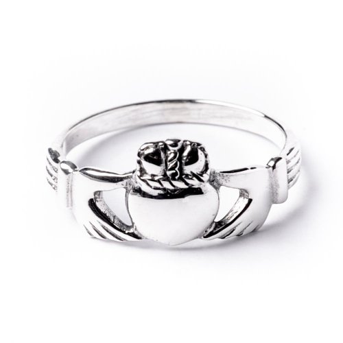 81stgeneration Anillo de Plata de Ley 925 Claddagh Celta Amor Pequeño Irlandés 81stgeneration Anillo de Plata de Ley 925 Claddagh Celta Amor Pequeño Irlandés