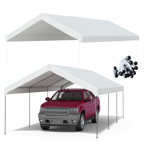10x20 FT Carport Replacement Canopy Top Upgraded Car Port...