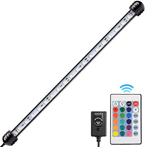 NICREW Submersible Aquarium Light, Underwater RGB Multicolor LED Lights for Fish Tank, 15 Inches, 38cm