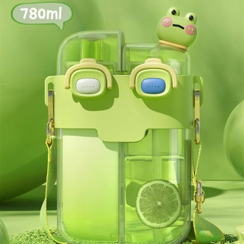 Botella de agua escolar con doble tanque para evitar mochilas mojadas 4