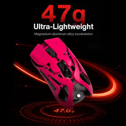Image of Angry miao AM Infinity Mouse .97 Wireless Gaming Mouse 47g Ultra-Light PAW3950 Sensor, 8K Dual Polling Rate 30,000 DPI, Claw & Fingertip Grip Optimized, 1.2s Hot-Swap Fast Charge, Tri-Mode Mouse Pink