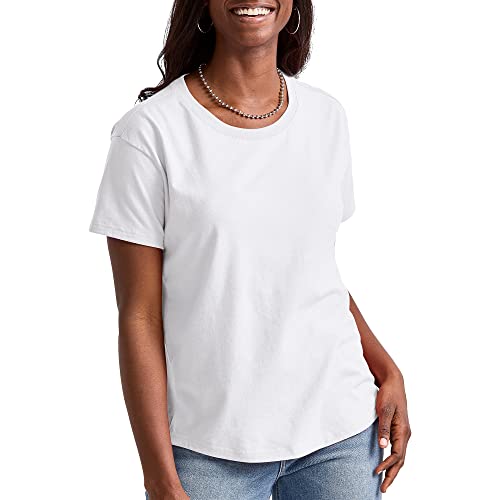 Hanes Women's Tri-Blend Relaxed Fit T-Shirt, Oversized Lightweight Tee, Available in Plus Size