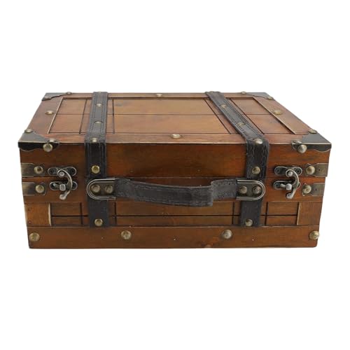 IKFGTJRE Scrigno del Tesoro Baule del tesoro in legno sintetico, scatola decorativa for riporre oggetti di scena, piccolo