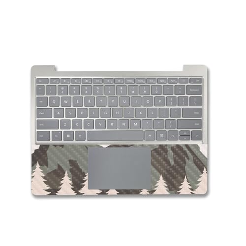 Image of MightySkins Carbon Fiber Skin Compatible with Microsoft Surface Laptop Go 3 (2023) Full Wrap Kit - Forest Range | Protective, Durable Textured Carbon Fiber Finish | Made in The USA