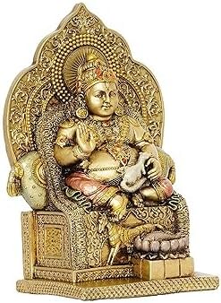 Lord Kuber Statue for Wealth and Harmony | God kuber Idol | Murti | Statue | showpiece for Home | Kuber ji ki murti for puja Decorative Showpiece, Pack of 1 pcs Idol