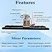 Power Mixer Pneumatic Agitator Clamp-On Drum Agitator Industrial-Grade Pneumatic Shaker Paint Stirring Tool，Powerful 2100W Electric Tank Mixer - Folding Propeller, Support Hanger, 75-120cm T