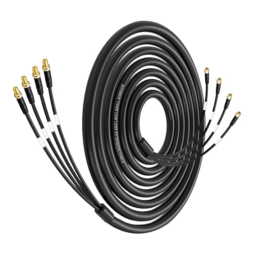 Image of 30FT Upgraded Quad 200 SMA 4-in-1 Extension Cable, Ultra Low Loss SMA Male to SMA Female for 5G Routers /Gateways /Hotspots (T-Mobile /Verizon /AT&T) - Better Than Quad195