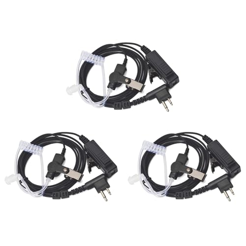 CENMEN 3X Auricular de Seguridad con Tubo AcúStico Encubierto MicróFono PTT Compatible para CP040 DP1400 GP68 GP88