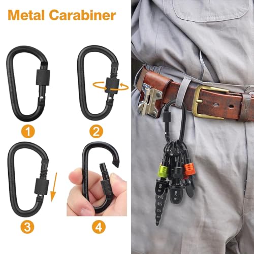 Image of 15 PCS Copper Swaging Tool HVAC, HVAC Tools with Swaging Drill Bit Set, Copper Pipe Swage Tool, Bit Holder Keychain, 1 /4, 3 /8, 1 /2, 5 /8, 3 /4, 7 /8