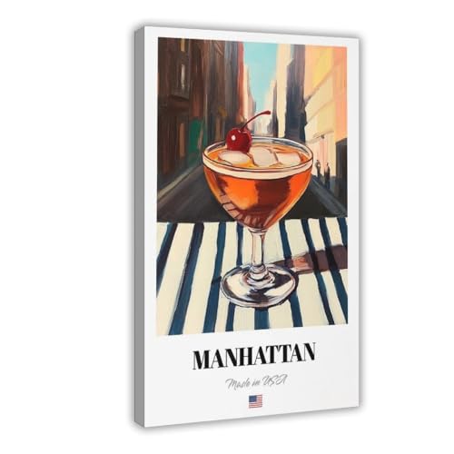 Affiche Manhattan toile américaine décoration bureau moderne grand format 50,8 x 76,2 cm