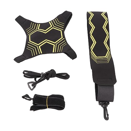 YYQTGG Treinador de futebol ajustável, forte auxílio de treinamento de treino elástico, material fle