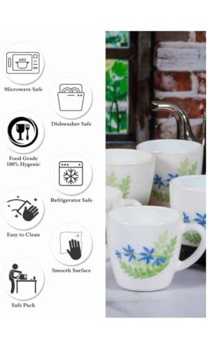 Image of Cello Tea Cup with Blue Floral Print, 100 ML