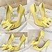 Women's Grace Bow Slip-On Stiletto Pumps Fashion Pointed Toe Backless High Heel Office Business Dress Shoes for Daily Casual Party Prom (Pink,6)