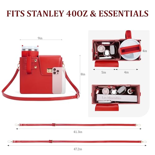 Image of Stanley Purse Cup Holder Bag Crossbody Water Bottle Purse for 40oz Tumbler