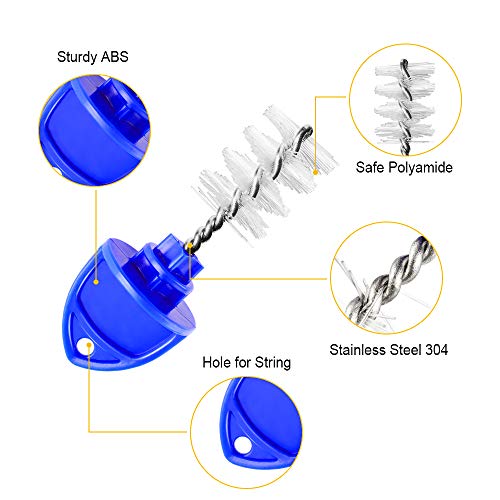 Ferroday Beer Faucet Tap Plug Brush Plug For Beer Faucet Draft Beer Tap Cover Tap Plugs Beer Brush Plug Beer Faucet Brush Caps Cover Beer Faucet Cleaning Brush - 15 Pack Blue Tap Brush Plug #TOP2