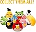 Mighty Mojo Angry Birds - Red, Yellow, & Green Birds (Pack of 3) - 8 Inch Collectible Plush Doll - Officially Licensed - Super Soft, Cuddly Doll for Kids and Adults - Original Series