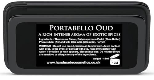 Solid Cologne For Men After Shave Aftershave balm Smoky Oud with Woody and Amber (Portabello Oud, 18ml) - Image 5