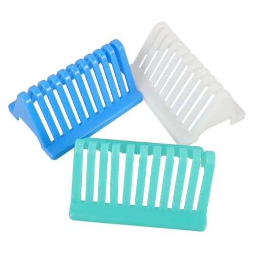 OSOLADY Microscope Slides Holder Rack 3 Pieces Lab Storage Rack Triangle Shape for Easy Slide Organizati