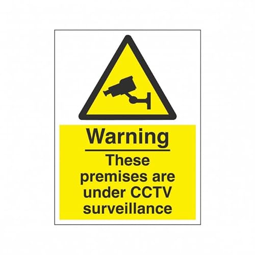 Premises Under CCTV Surveillance Sign Security Metal Tin Sign 8 x 12 inch for Industrial & Commercial