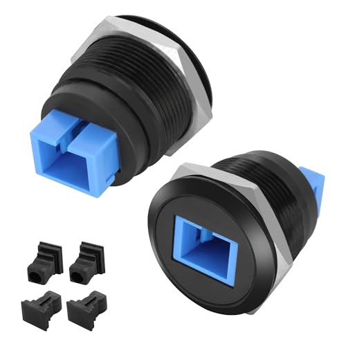 Acoplador de montaje en panel de fibra óptica SC a SC simplex monomodo (2 uds)