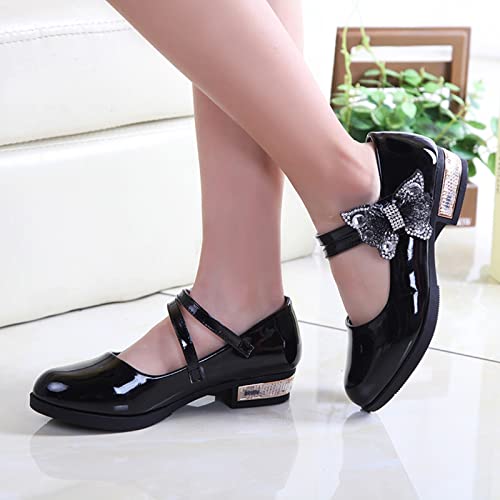 Girls Dress Shoes 𝗠ary Jane Princess Sandals Bowknot Strap Wedding Part𝐲 Shoes Butterfly Girl Basketball Shoes Size 54