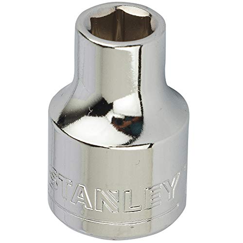 Image of STANLEY STMT72915-8B 3 /8-inch 7mm Chrome Vanadium Steel 6 Point Standard Socket (Silver)